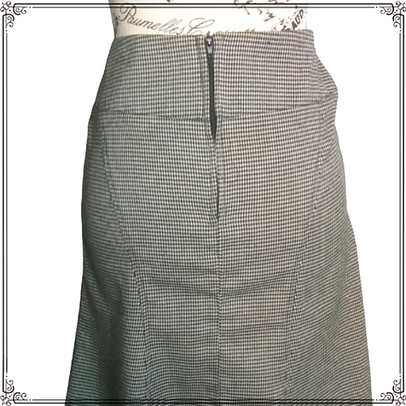 Retro Y2K A Line Pin Check Knee Length Skirt Size Sm - Picture 6 of 7